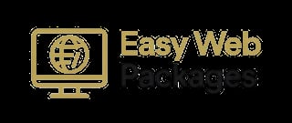 EasyWeb Technologies logo featuring a gold globe on monitor icon with company name text