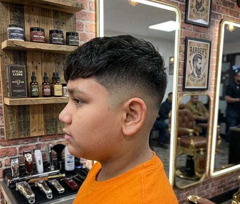 Dark short hair fade